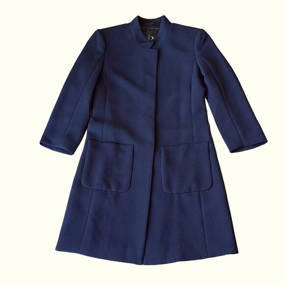 Armani Exchange Jackets & Blazers - A/X Armani Exchange Round Collar Tunic Blazer Navy XSMALL